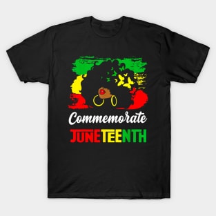 Juneteenth Afro Woman Black Queen African American T-Shirt